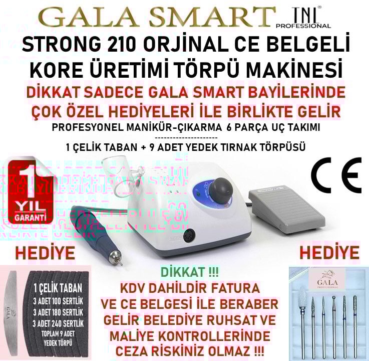 STRONG 210 - ORJİNAL KORE - CE BELGELİ - TIRNAK TÖRPÜ MAKİNASI