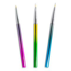 3'Lü Liner Nail Art Fırça Set (Çok Renkli)