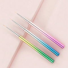 3'Lü Liner Nail Art Fırça Set (Çok Renkli)