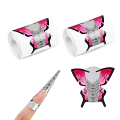 500'Lü Pembe Kelebek Protez Tırnak Şablon