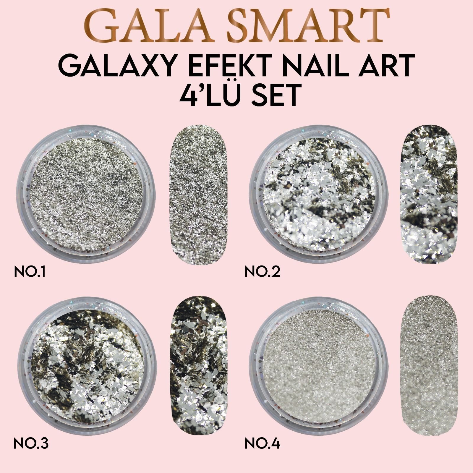 GLAXY EFEKT NAİL ART 4 LÜ SET