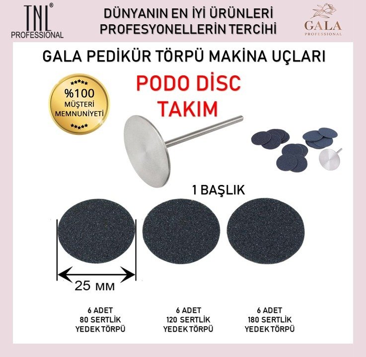 GALA SMART Pododisk Takımı (Başlık + 18 Törpü Ucu)