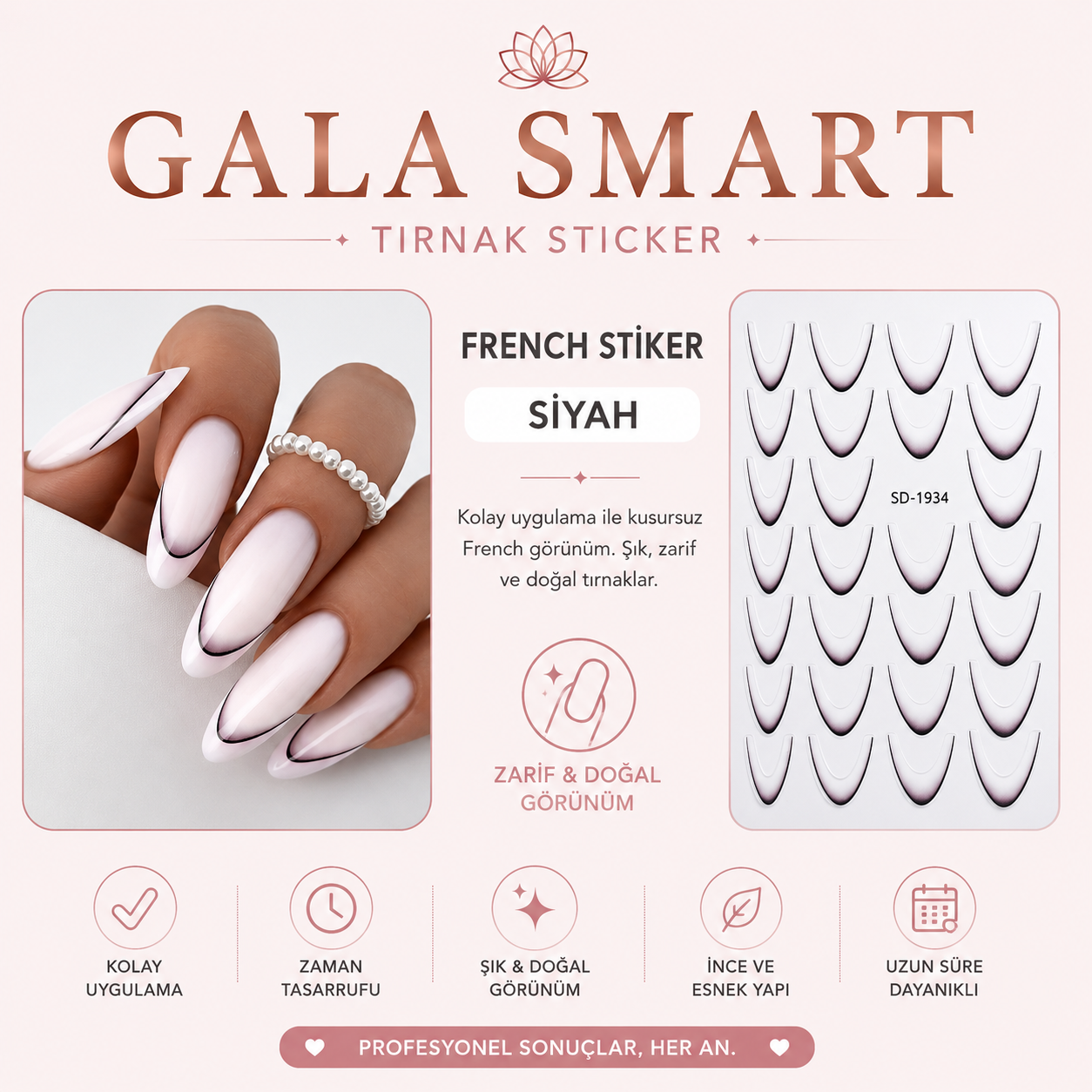 FRENCH STİCKER - SİYAH