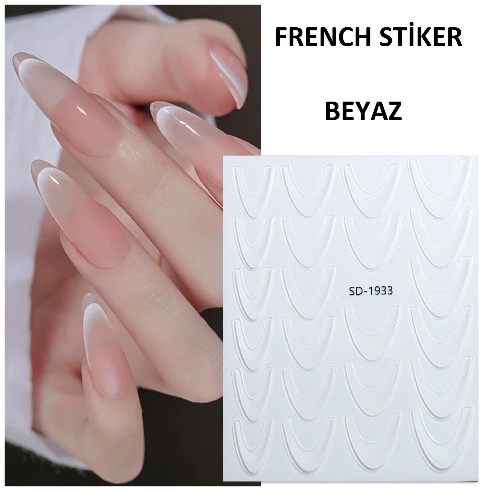 FRENCH STİCKER - BEYAZ