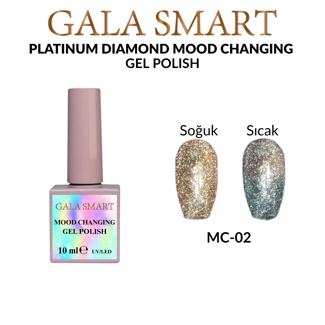 Platinum Diamond Mood Changing Kalıcı Oje 10ML MC-02 (Suda Renk Değiştiren Kalıcı Oje)