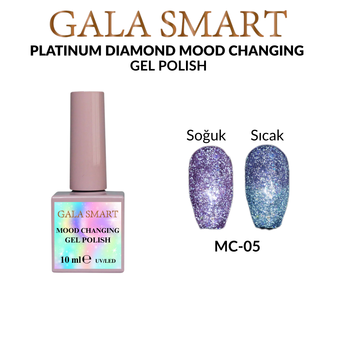 Platinum Diamond Mood Changing Kalıcı Oje 10ML MC-05 (Suda Renk Değiştiren Kalıcı Oje)