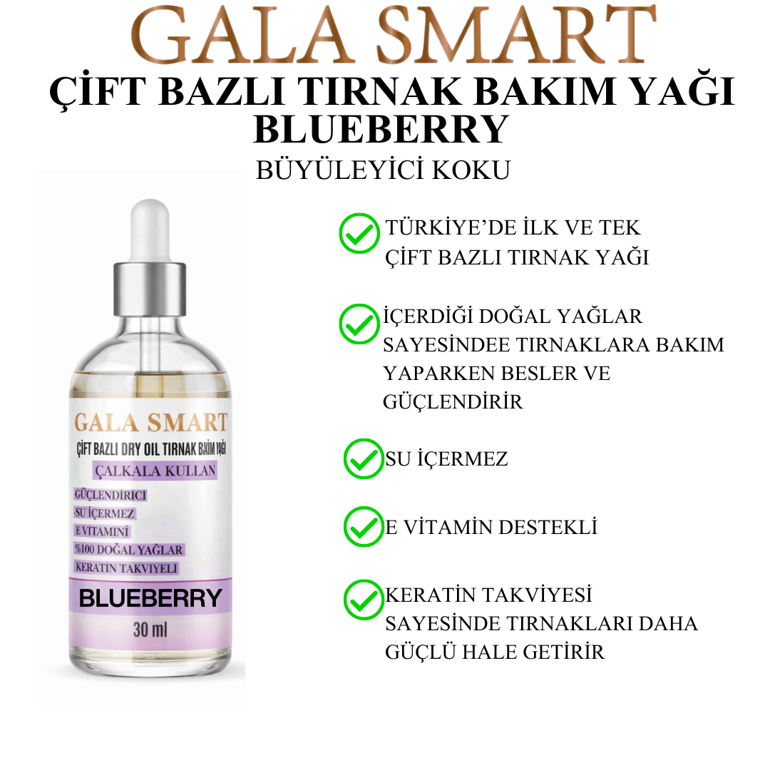 Çift Bazlı Tırnak Bakım Yağı - Blueberry
