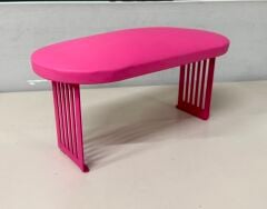 MANİKÜR SEHPASI METAL AYAKLI ÖZEL MODEL - PEMBE RENK