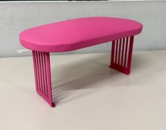 MANİKÜR SEHPASI METAL AYAKLI ÖZEL MODEL - PEMBE RENK