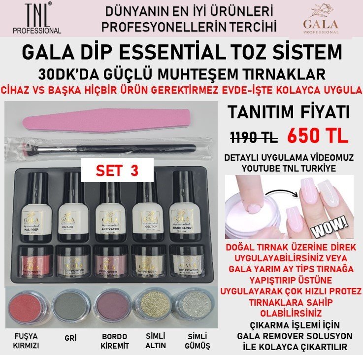 GALA DİP ESSENTİAN SİSTEM CİHAZSIZ 30 DK. SET:3