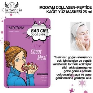 Mooyam Collagen + Peptide Kağıt Yüz Maskesi 25 ml – Cheat Meal Serisi