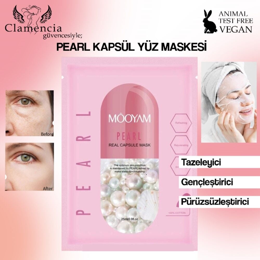 Mooyam Pearl Kapsül Yüz Maskesi 25 ml – Real Capsule Pearl