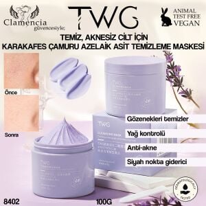 TWG Karakafes Çamuru + Azelaik Asit Yüz Temizleme Maskesi 100g – Akneli Ciltler İçin