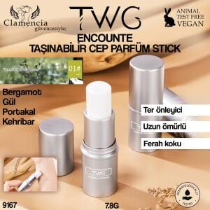 TWG Balsam Taşınabilir Cep Parfüm Stick 7.8 g – Bergamot, Gül, Portakal & Kehribar
