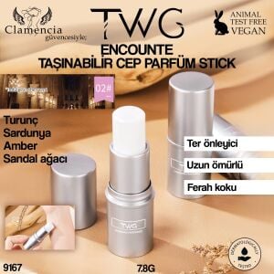 TWG Balsam Taşınabilir Cep Parfüm Stick 7.8 g – Turunç, Sardunya, Amber & Sandal Ağacı