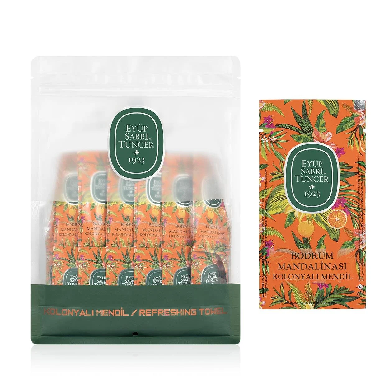 EST - Bodrum Mandalinası Kolonyalı Mendil 150'li (Küçük Boy)