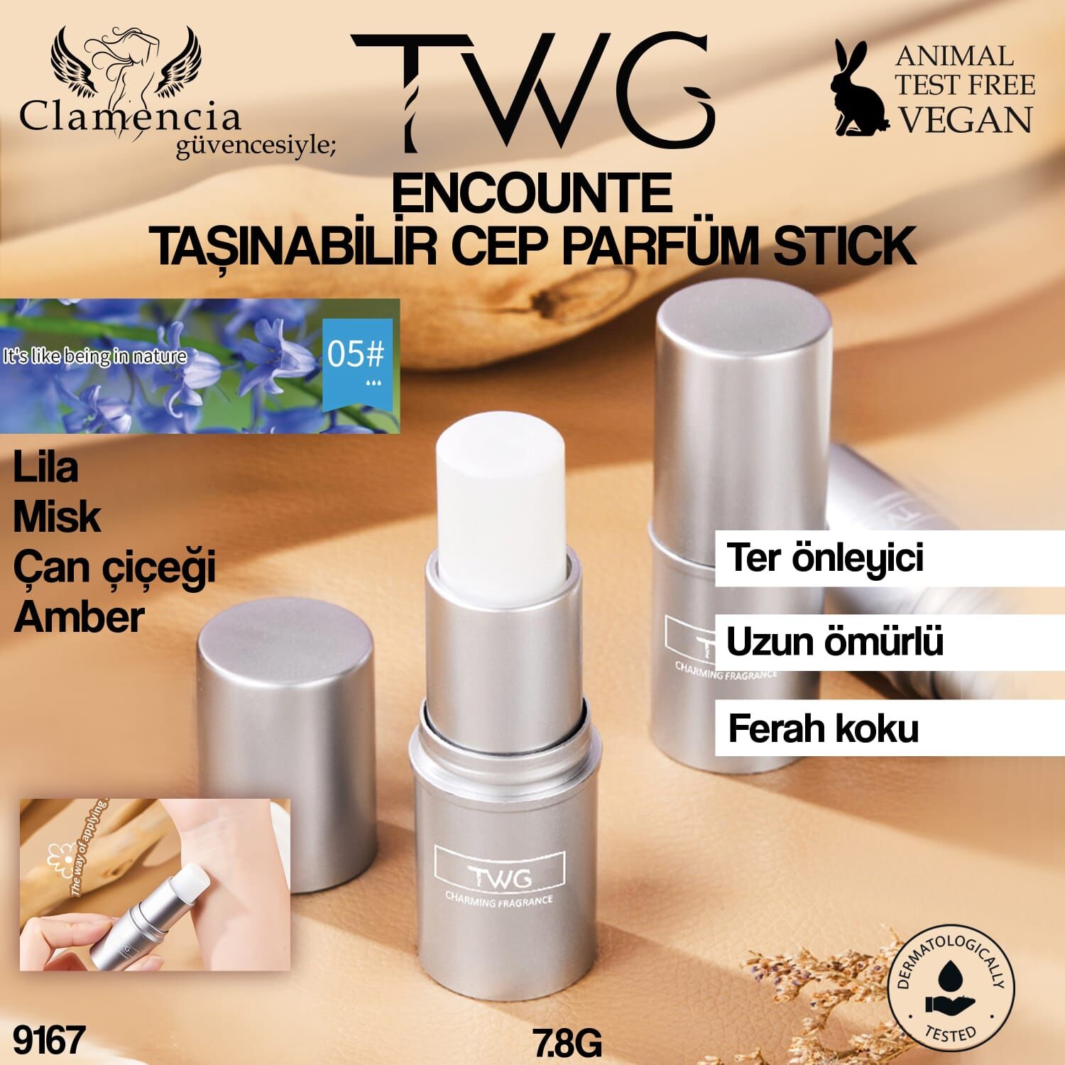 Romantik Kokulu Katı Balsam Parfüm 7.8g- Blue Wind Chimes No:8925