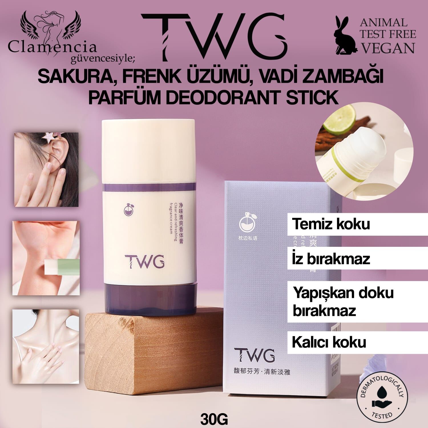 Uzun Ömürlü Çiçek Kokulu Deodorant Çubuk- Yastık Fısıltısı 30ml