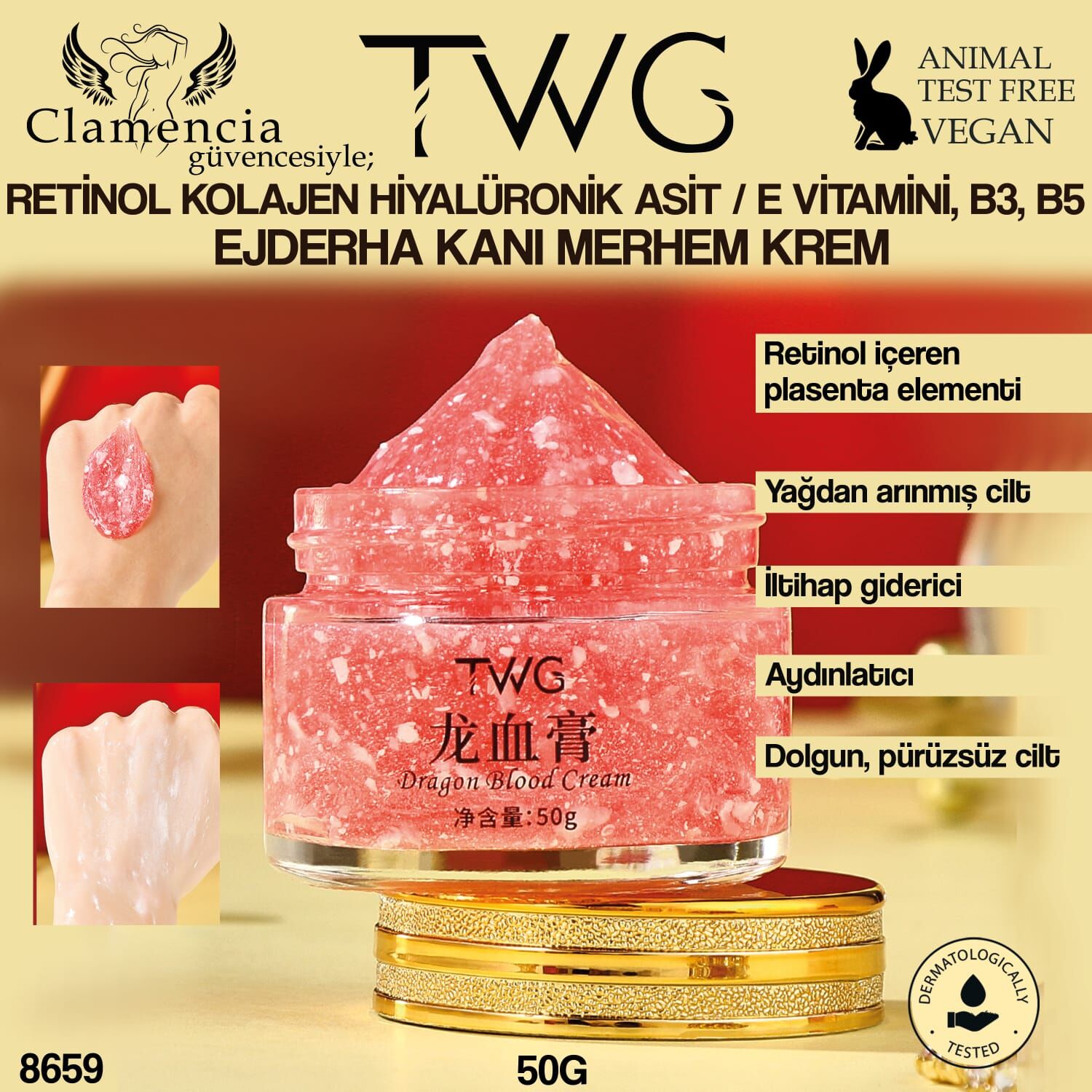 Ejderha Kanı Krem 50g – Aydınlatıcı & Onarıcı Merhem Krem