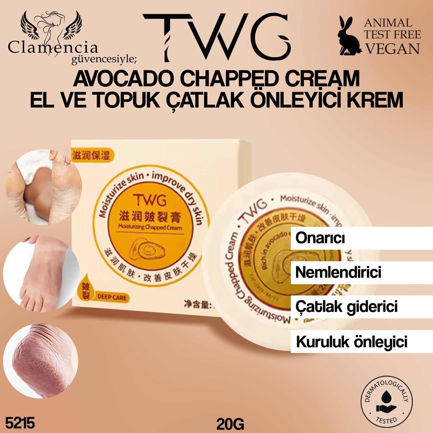 TWG Crack Care Çatlak Kremi 20g No:5215