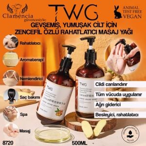 Zencefil Özlü Vücut Masaj Yağı 500ml