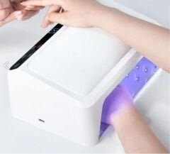L6 Kurutucu - Deri Yüzeyli 66Led Geniş İç Hacim Tırnak Kurutucu UV Led / Protez Tırnak Lambası Beyaz