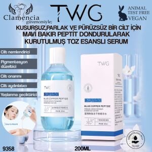 Mavi Bakır Peptit Dondurularak Kurutulmuş Toz Esanslı Su 200ml