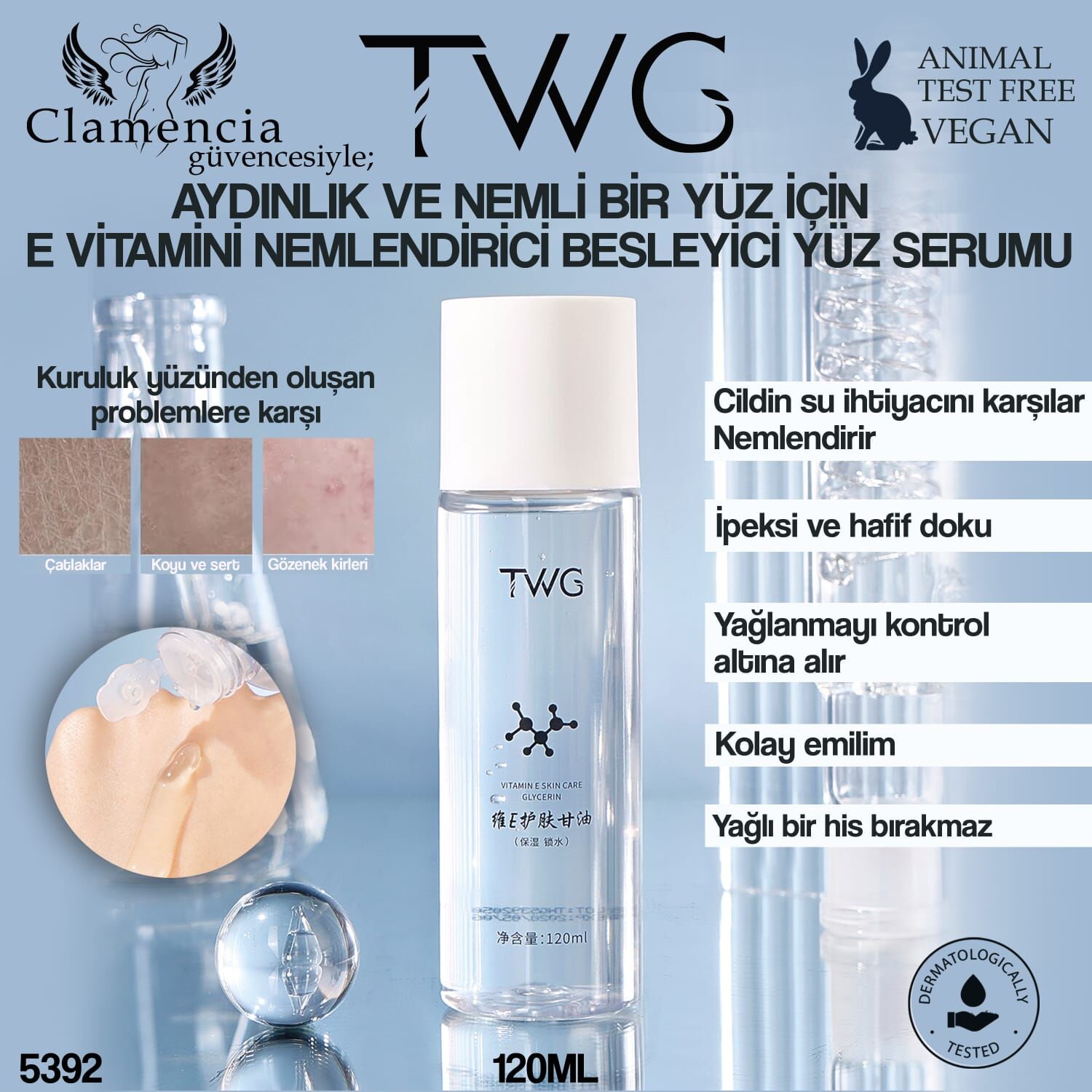 Vitamin E Cilt Bakımı Nemlendirici Besleyici Gliserin 120ml