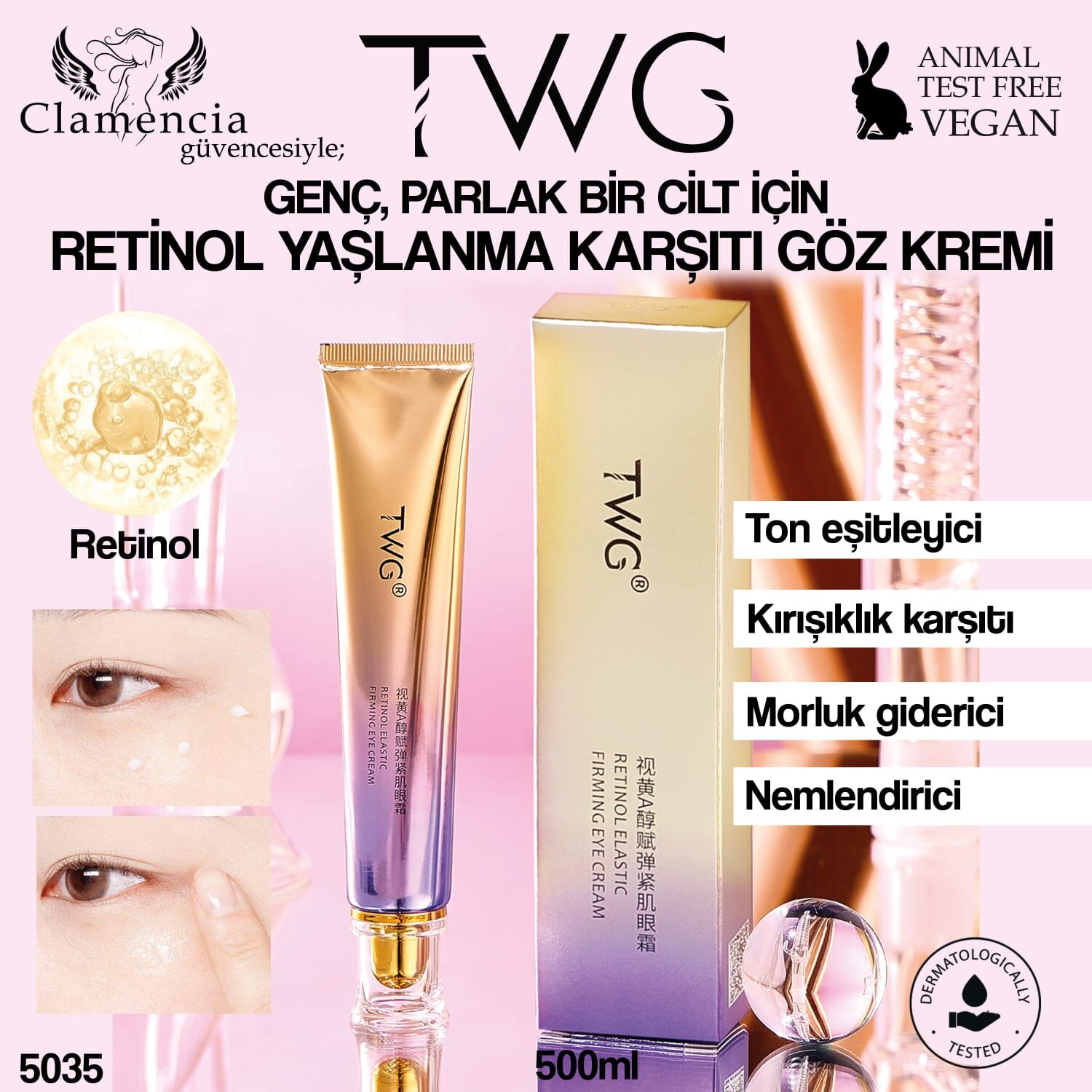 Retinol Elastic Göz Kremi 50g No:9503