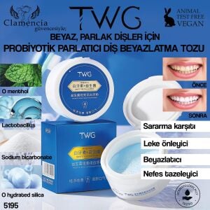 Probiyotik Parlatıcı Diş Beyazlatma Tozu 50g