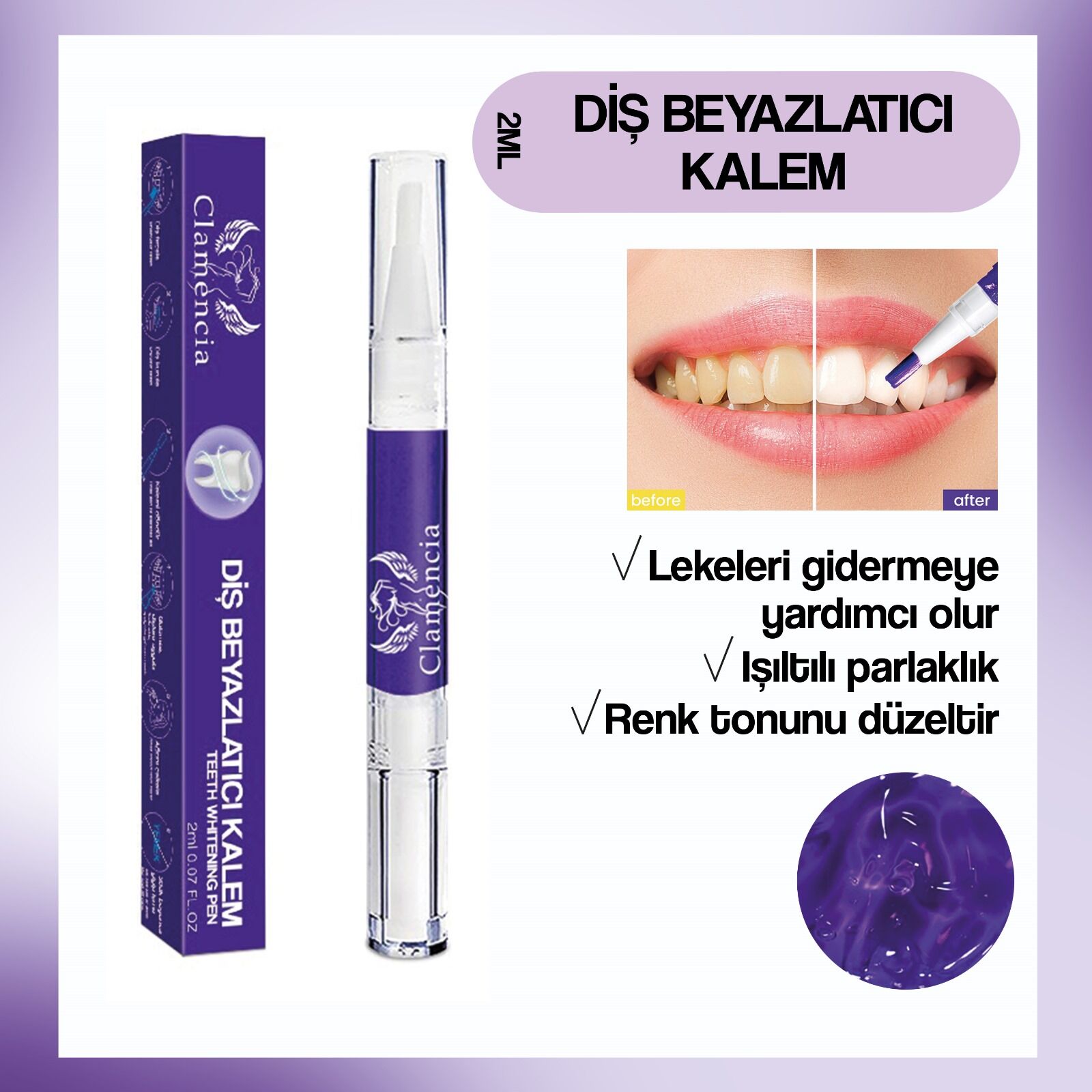 Clamencia Diş Beyazlatıcı Kalem – 2ml