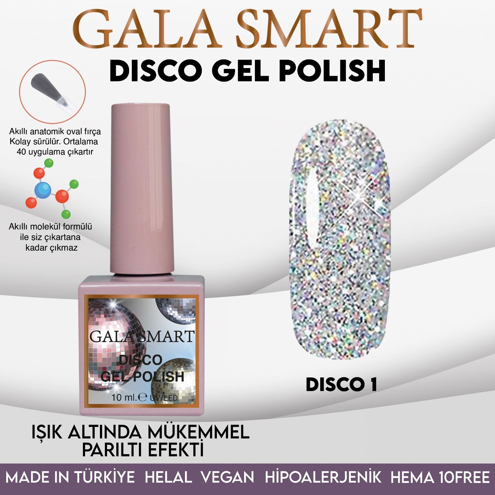 GALA SMART DİSCO KALICI OJE 10 ml NO:01