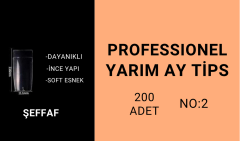 Şeffaf - Yarım Ay Tips - No:2 (200Adet)