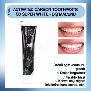 Clamencia 5D Super White Aktif Karbon Diş Macunu – 105g