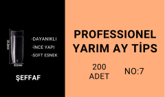 Şeffaf - Yarım Ay Tips - No:7 (200Adet)