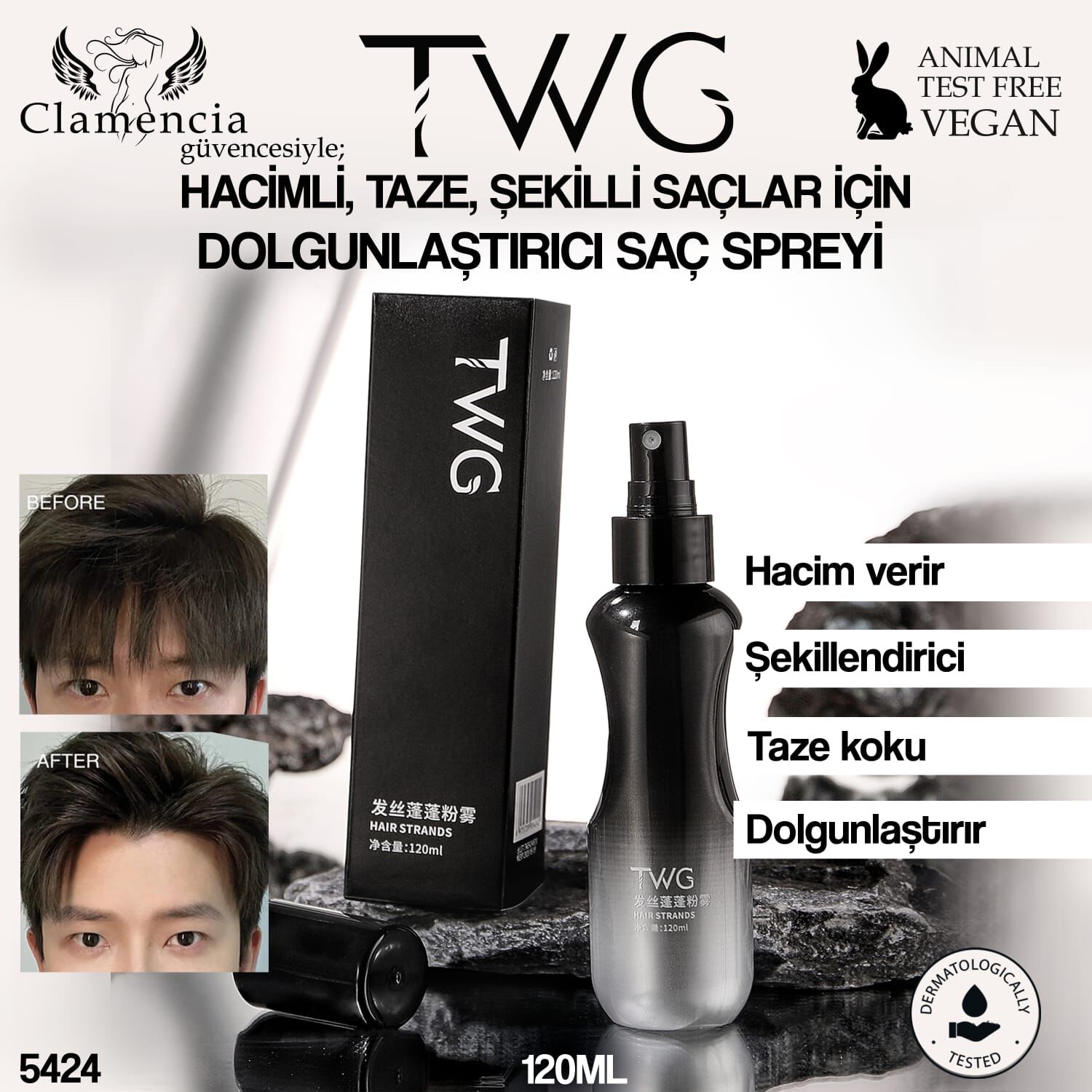 TWG Şekillendirici ve Hacimlendirici Saç Spreyi – 120ml