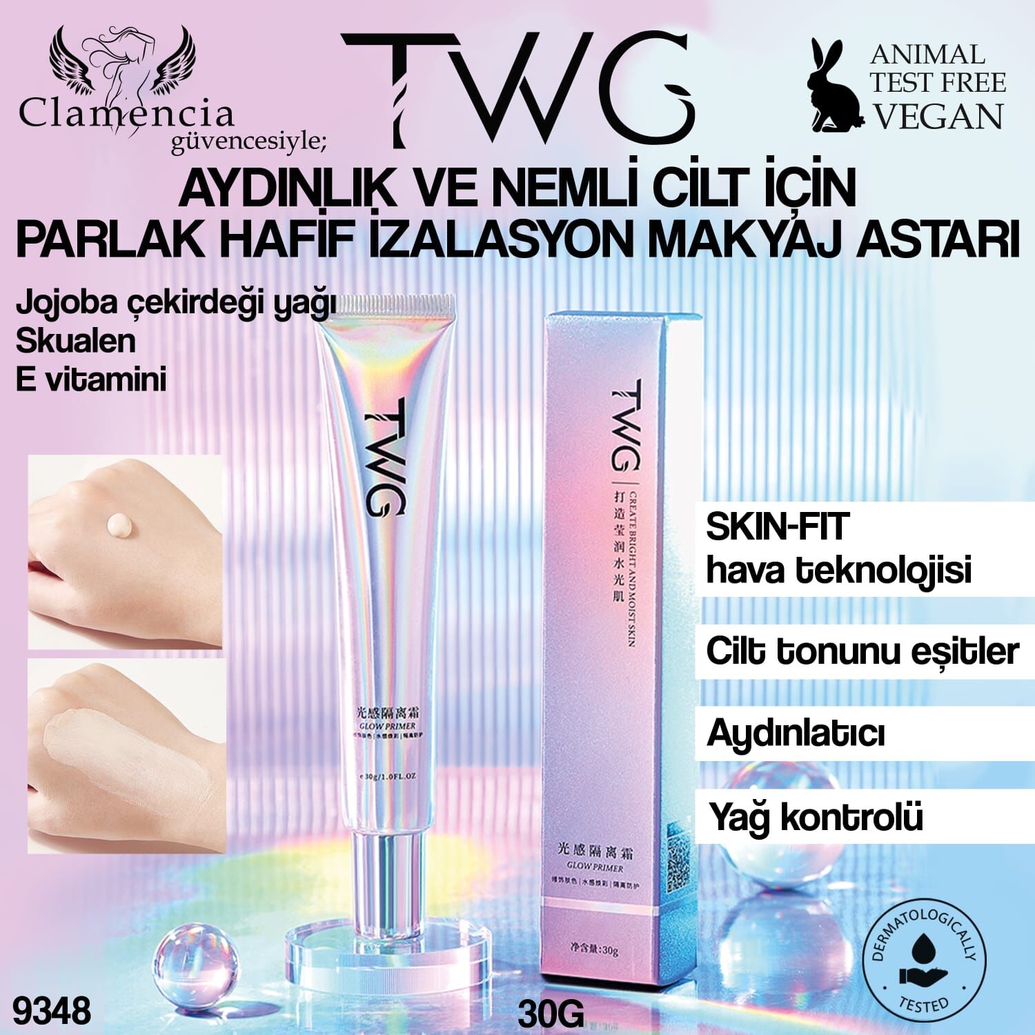 Glow Primer Hafif İzolasyon Kremi 30g (Parlak) No:8754