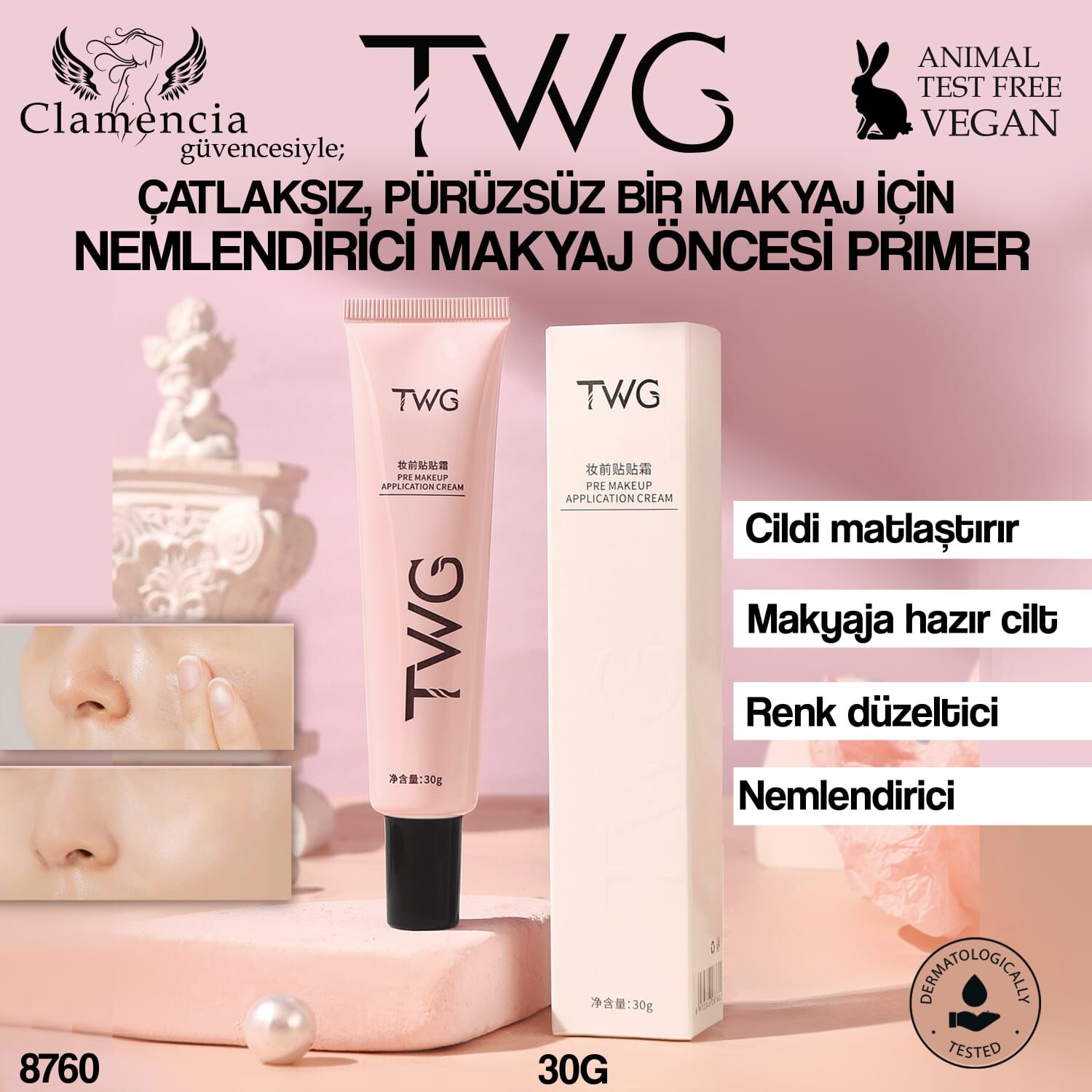 TWG Nemlendirici Gözenek Azaltıcı Makyaj Öncesi Primer – 30g