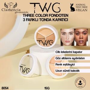 TWG Three Color 3’lü Renk Tonlu Kapatıcı Fondöten – 15g