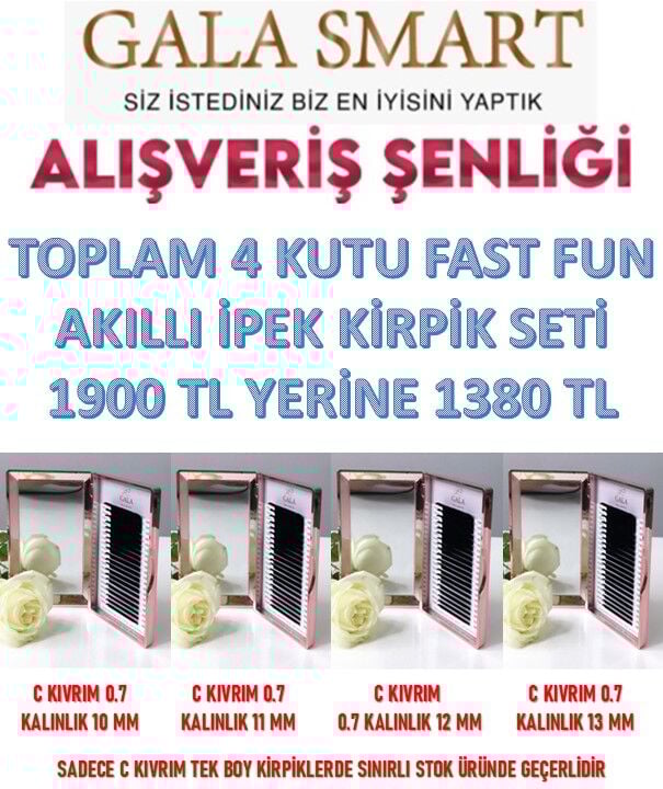 4 Kutu Fast Fun Auto Fan İpek Kirpik