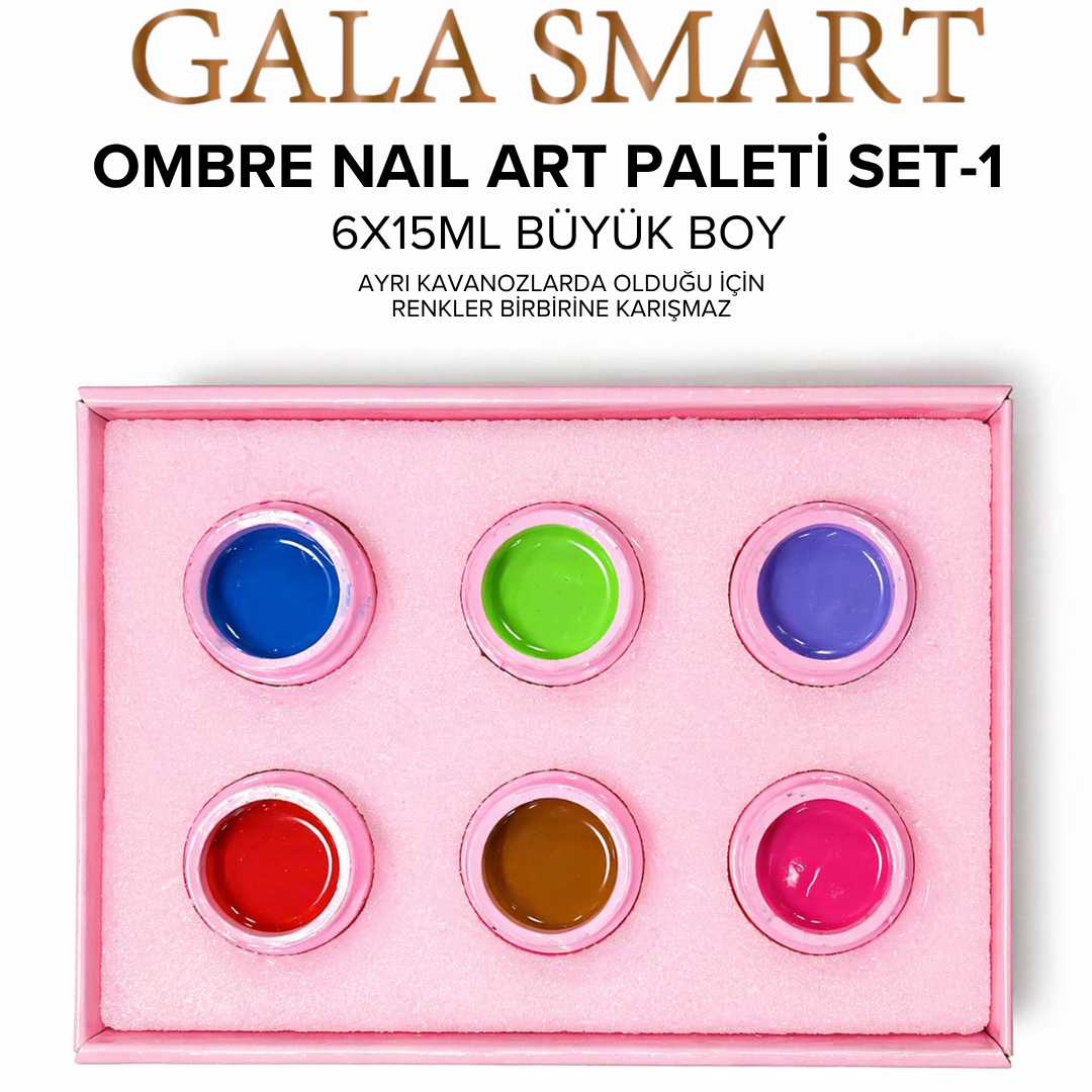 Ombre Nail Art Paleti - Set 1