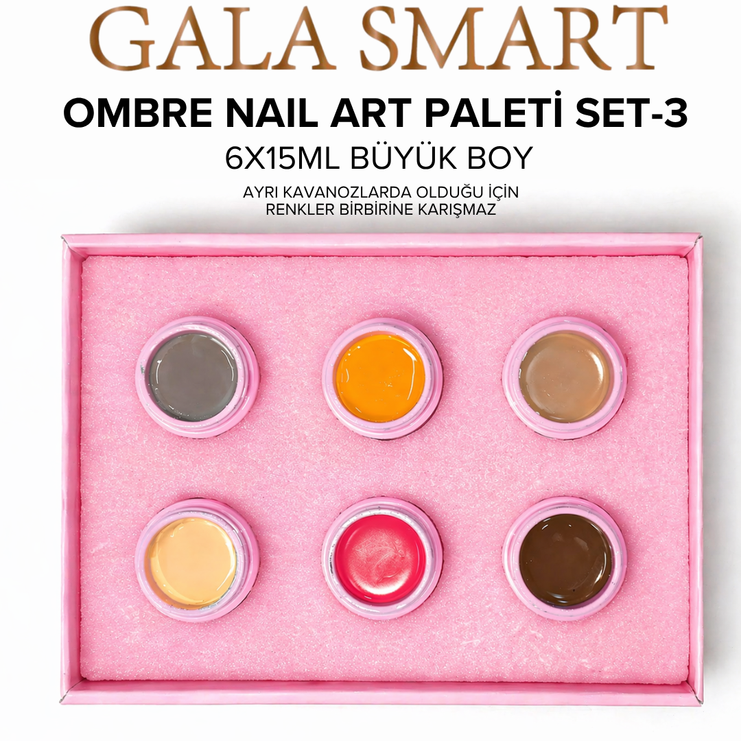 Ombre Nail Art Paleti - Set 3