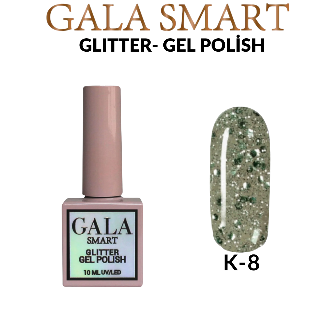 Glitter Kalıcı Oje - 10 ml K-08