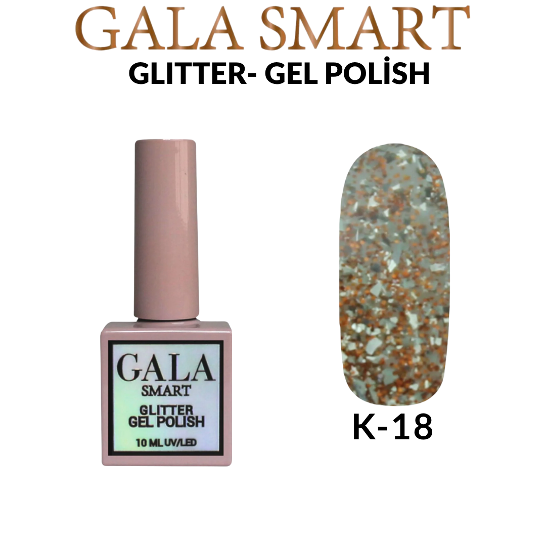Glitter Kalıcı Oje - 10 ml K-18