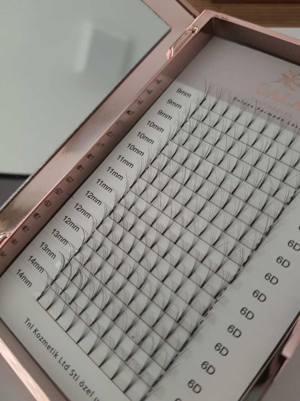 6D Hazır Demet İpek Kirpik - 0.10 C Mix Boy - Hacimli Kirpik