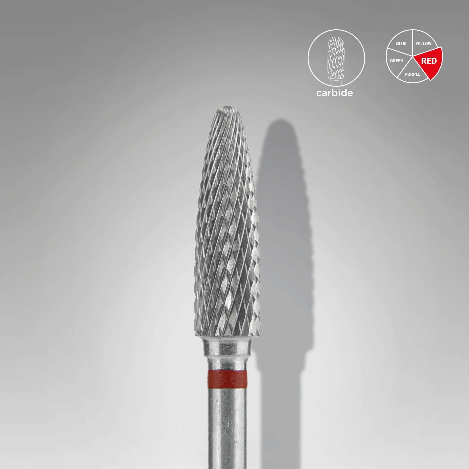 Sert Alaşım Mısır Freze EXPERT, Kırmızı, Çap 4 mm / Çalışma Kısmı 14 mm