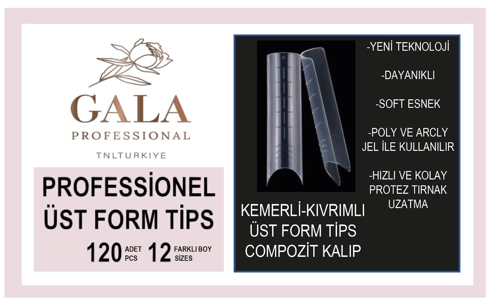 ÜST FORM TİPS - KEMERLİ&KIVRIMLI - 120 Lİ