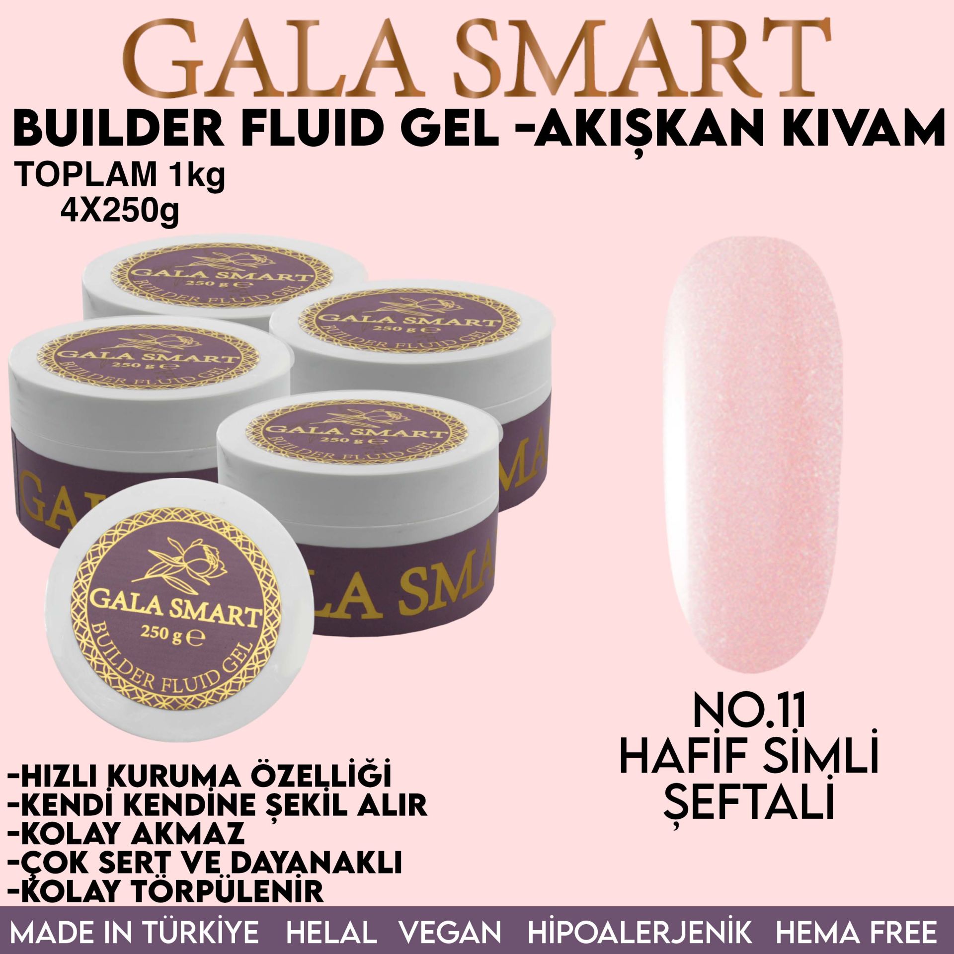 BUİLDER FLUİD GEL - EKO PAKET 1000 G - NO:11