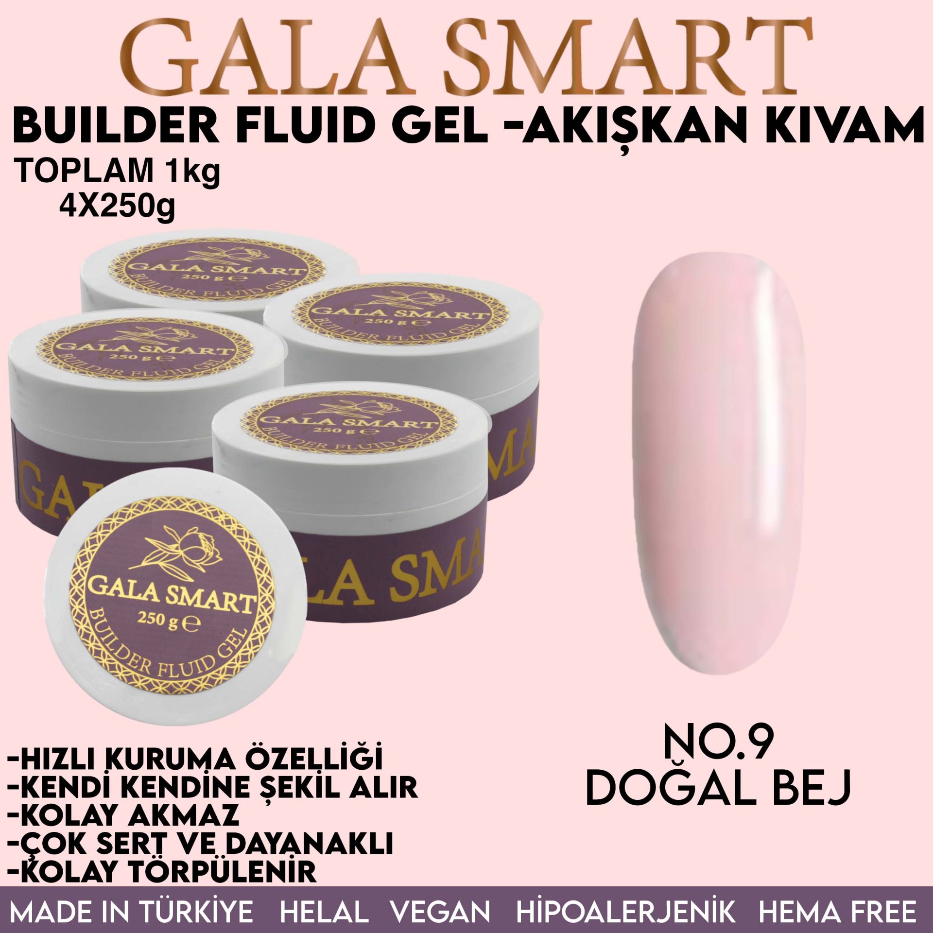 BUİLDER FLUİD GEL - EKO PAKET 1000 G - NO:09
