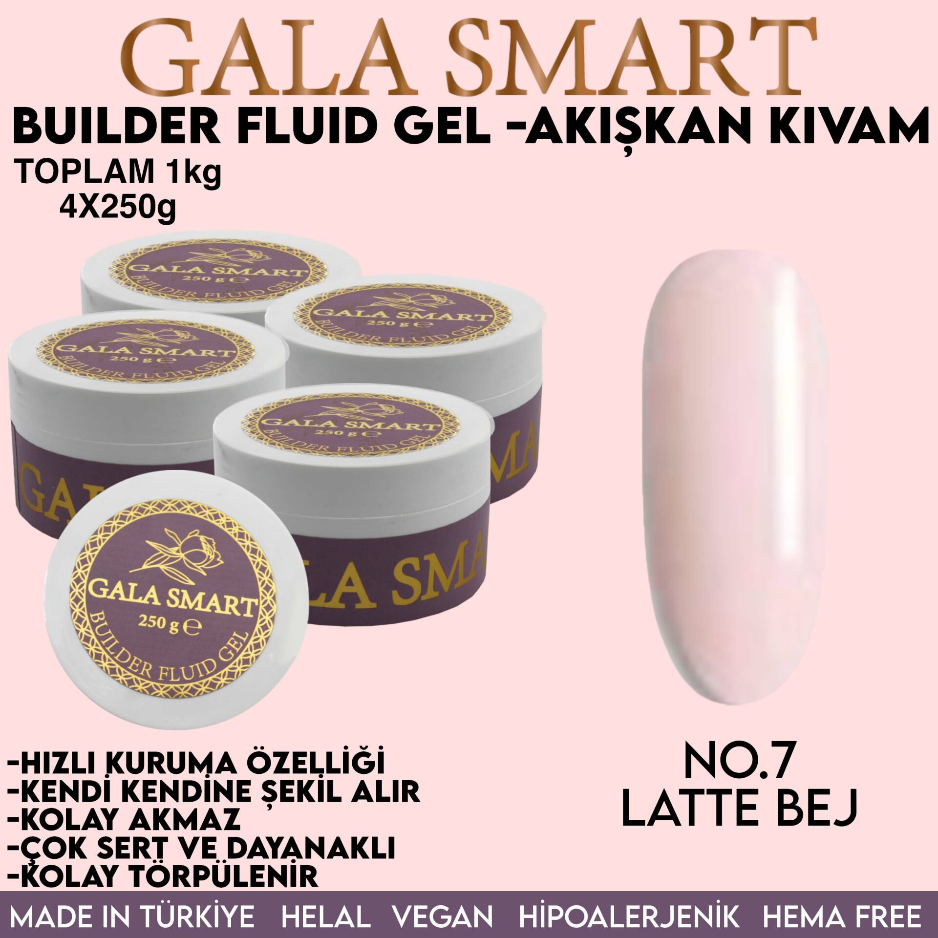 BUİLDER FLUİD GEL - EKO PAKET 1000 G - NO:07